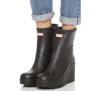 HUNTER WEDGE ANKLE RAIN BOOTS